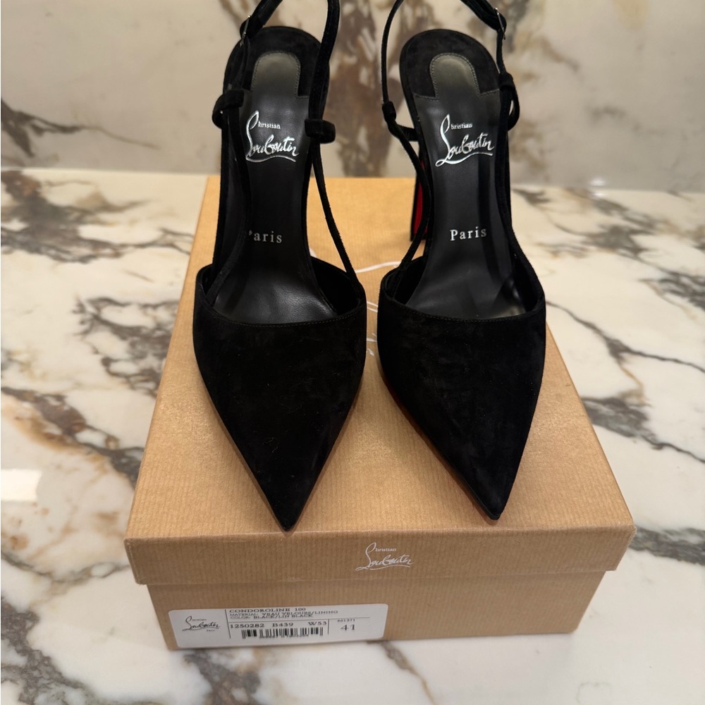 Condoroline 100 Suede Slingback Pump – Black | Size 41 | Never Worn ❤️
